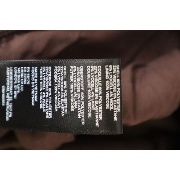 Free People OB2162963 Women's Sz S Brown Pleated Front Straight Leg Pants - Picture 6 of 11